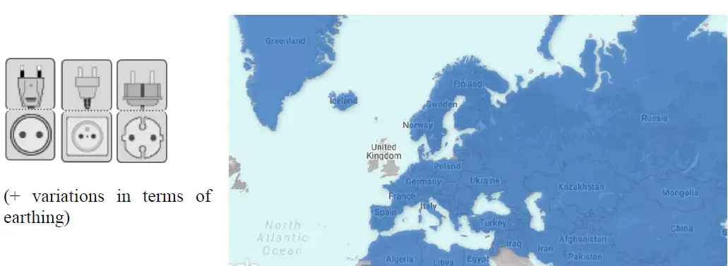Plugs sockets type C E F Plugs sockets type C E F
