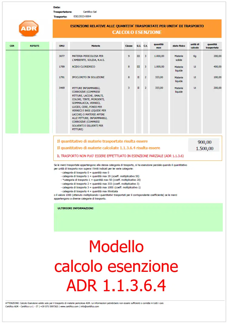 Modello calcolo esenzione 1 1 3 6 4
