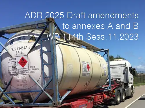 ADR 2025 Draft amendments to annexes A and B WP 114th Sess November 2023 ADR 2025 Draft amendments to annexes A and B WP 114th Sess November 2023