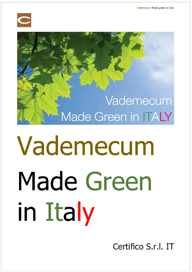 Vademecum Made Green Italy Vademecum Made Green Italy