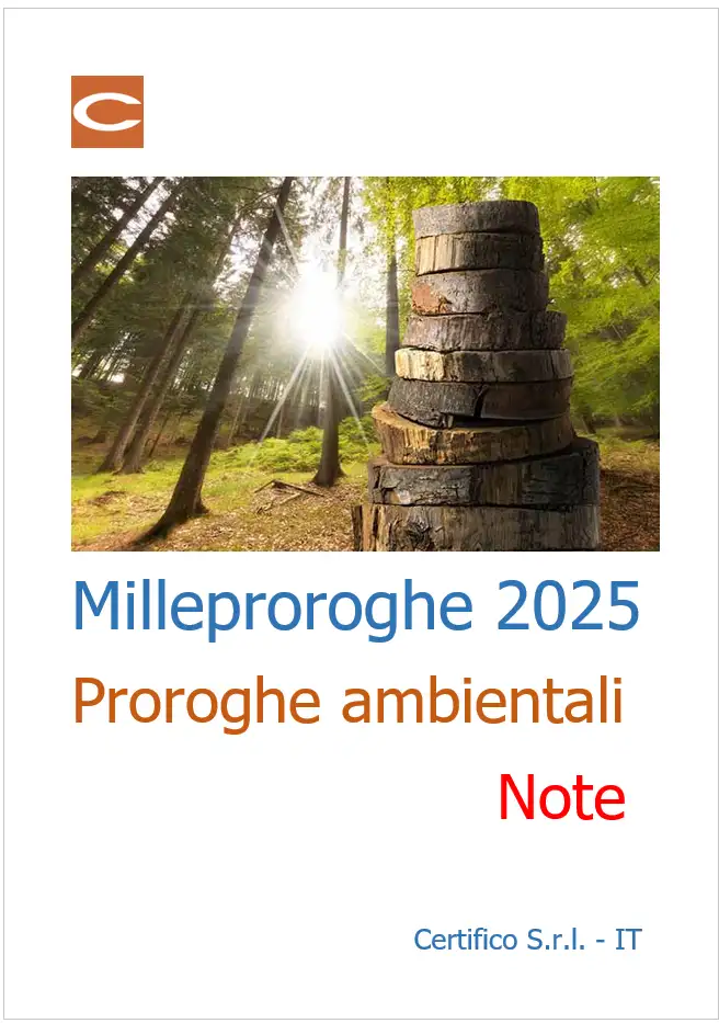 Milleproroghe 2025 Proroghe ambientali Note Milleproroghe 2025 Proroghe ambientali Note