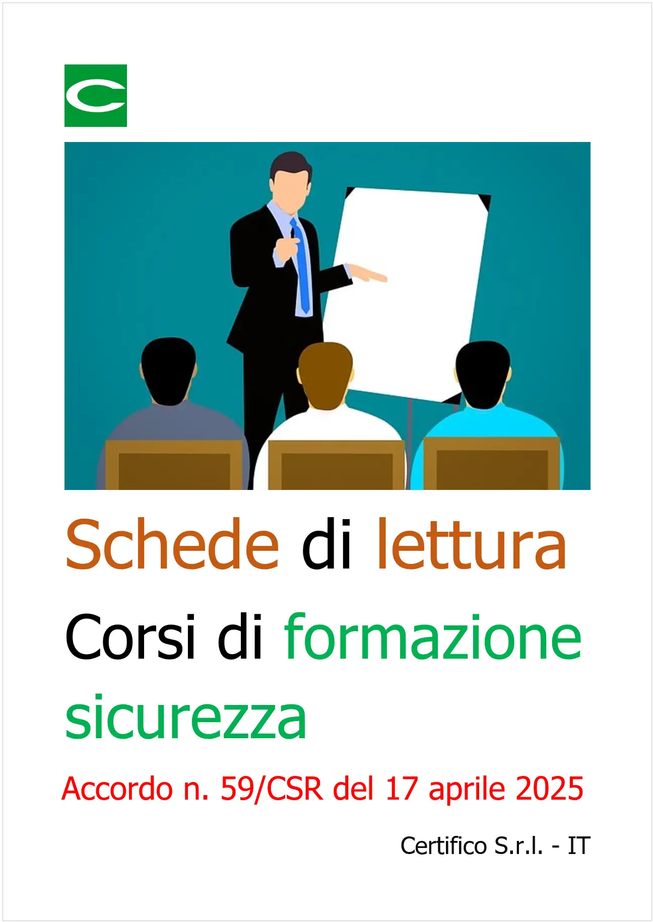 Schede di lettura corsi di formazione sicurezza Rev 0 0 2025 Schede di lettura corsi di formazione sicurezza Rev 0 0 2025