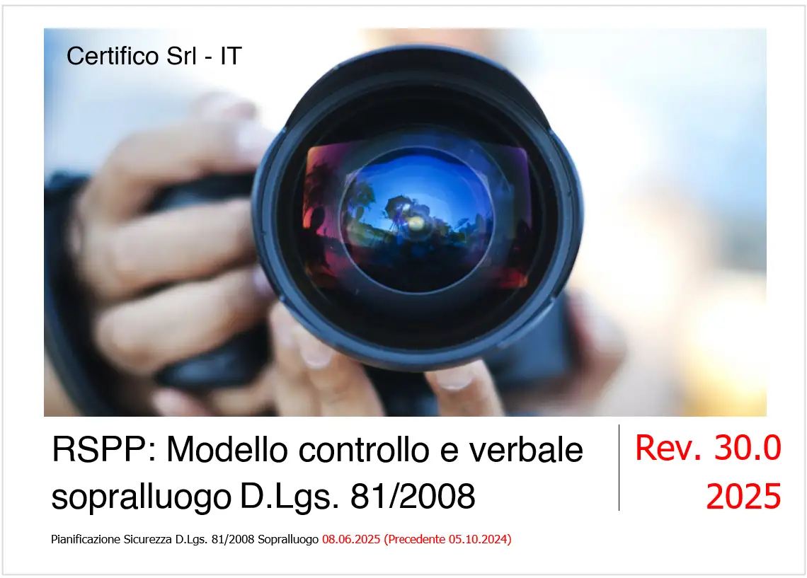 Modello Pianificazione verbale Sicurezza RSPP