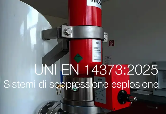 UNI EN 14373 2025   Sistemi di soppressione dell esplosione