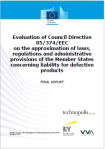 Evaluation of Council Directive 85 374 ECC Difective products