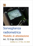 Sorveglianza radiometrica attestazione 101 2020