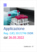 Applicazione Regolamento UE 2017 746 IVDR dal 26 05 2022