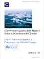 Convenzione Quadro delle Nazioni Unite Cambiamenti Climatici  UNFCCC