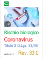Cover rischio biologico coronavirus Titolo X   33 0 2022