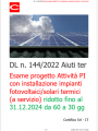 DL n  144 2022 Esame progetto Attivita  con installazione impianti fotovoltaici  solare termico
