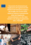 Documento di orientamento Reg  UE 2019 515 Marzo 2021