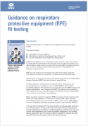 Guidance on respiratory protective equipment  RPE  fit testing