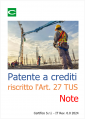 Patente a crediti   riscritto l Art  27 del D Lgs 81 2028   Note
